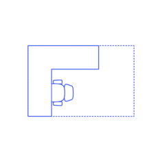 Layouts Private Offices L Shape Corner Stencil Svg Design File, Free Vectors File